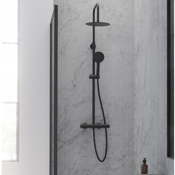 Στήλη ντους Tube black matt  21NIR25TUA05